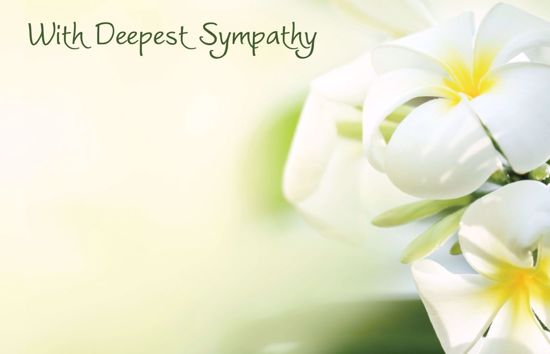 Picture of With Deepest Sympathy Floral Enclosure Card (PACK 50)