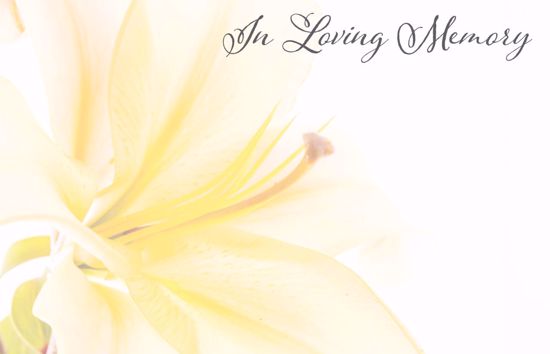Picture of In Loving Memory Lilly Enclosure Card (PACK 50)