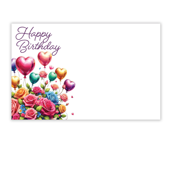 Picture of Happy Birthday Love and Roses Enclosure Card (PACK 50)