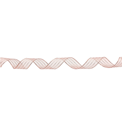 Picture of #3 Striped Chiffon Ribbon - Peach