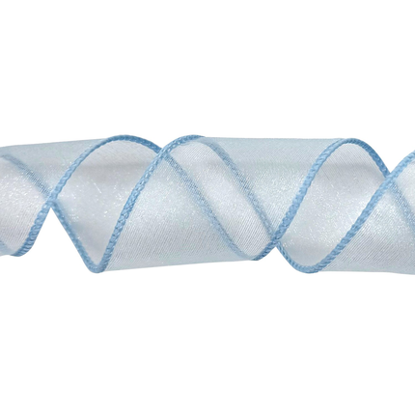 Picture of #9 Deluxe Sheer Wired Ribbon - Blue