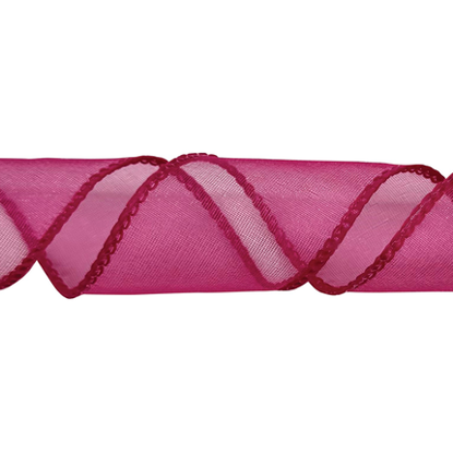 Picture of #40 Wired Edge Sheer Ribbon - Fuchsia