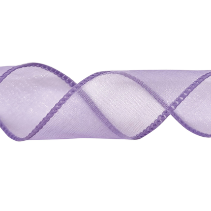 Picture of #40 Wired Edge Sheer Ribbon - Lavender