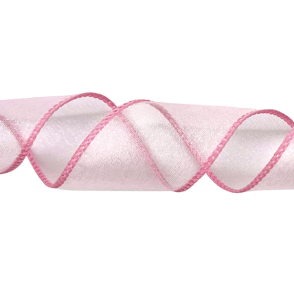 Picture of #40 Wired Edge Sheer Ribbon - Pink