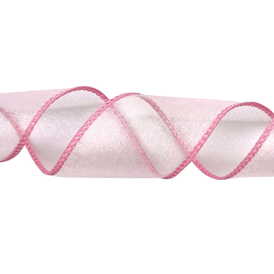 Picture of #40 Wired Edge Sheer Ribbon - Pink