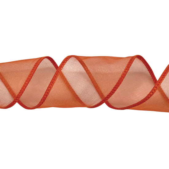 Picture of #40 Wired Edge Sheer Ribbon - Orange