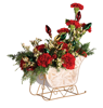 Picture of Gold Holly Berry Sleigh 9.75"
