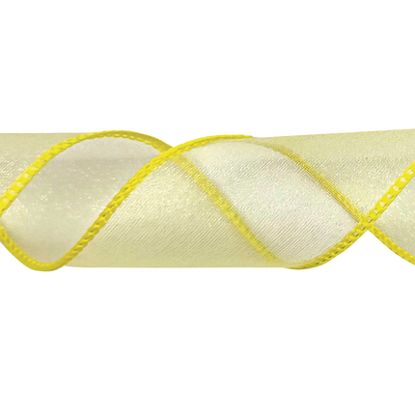 Picture of #40 Wired Edge Chiffon Ribbon - Yellow