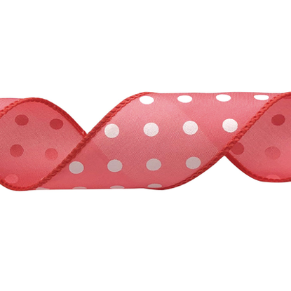 Picture of #9 Deluxe Wired Dots Ribbon - Watermelon