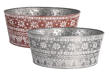 Picture of 2 Assorted Nordic Dish Garden 11"